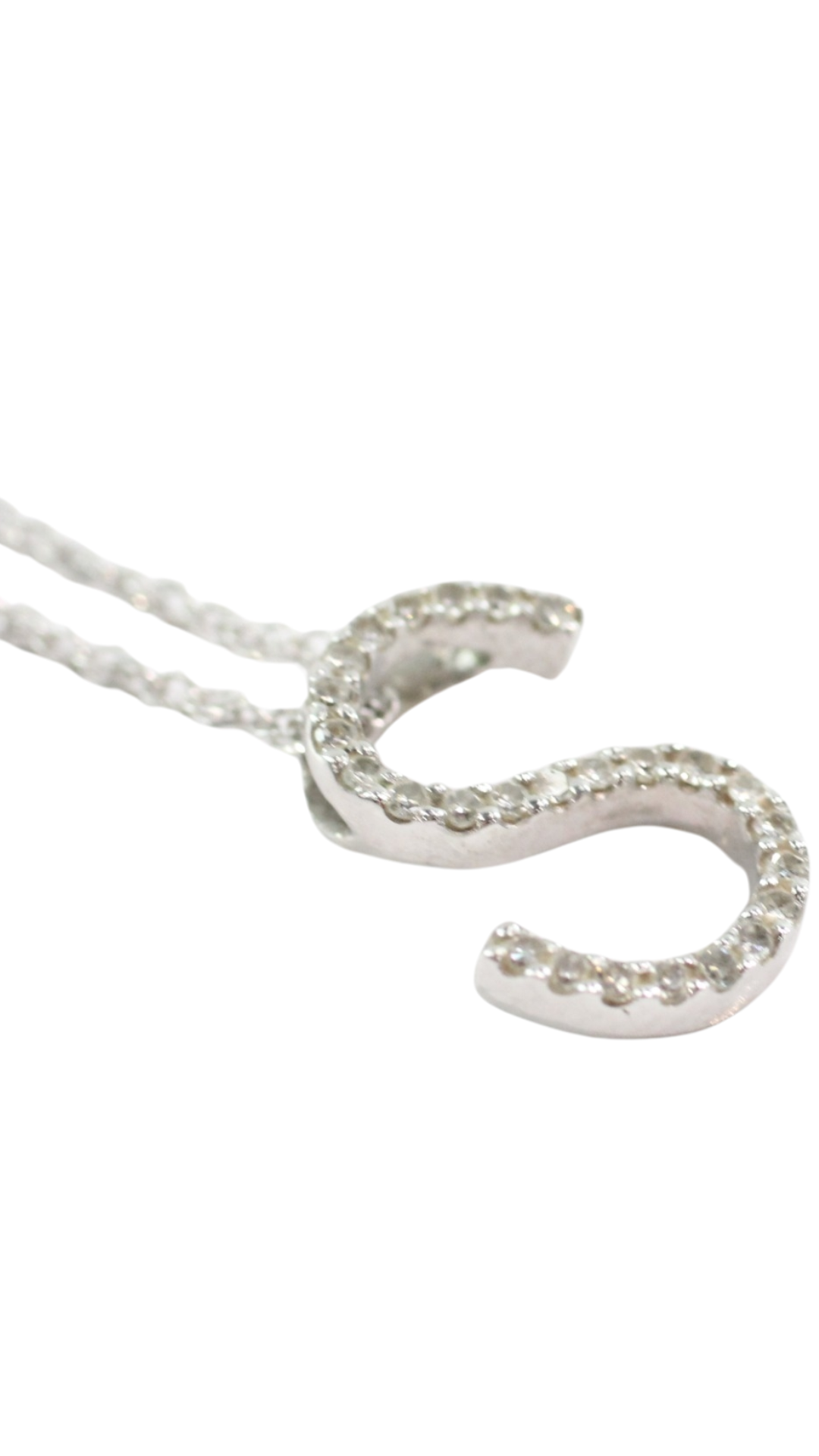 36 S Diamond Pendant Necklace