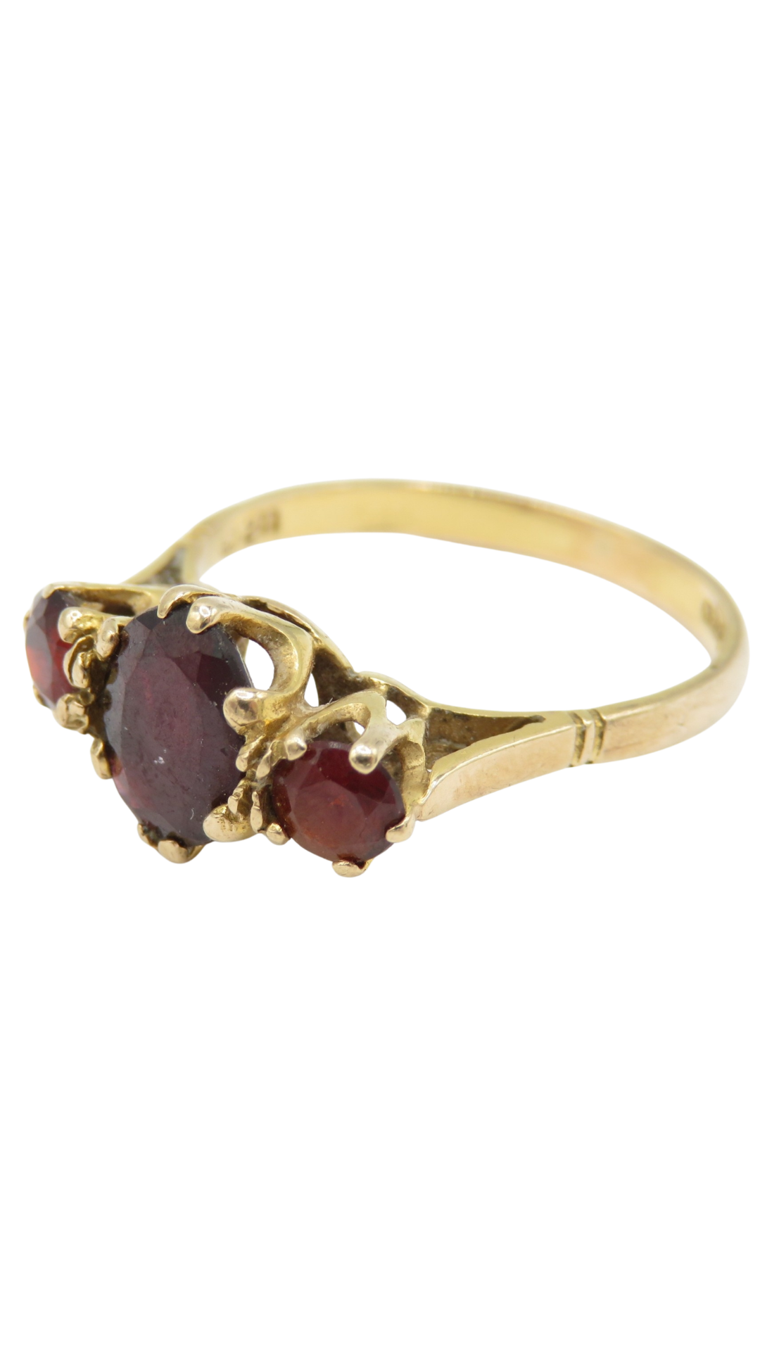 150 Garnet Trilogy Ring