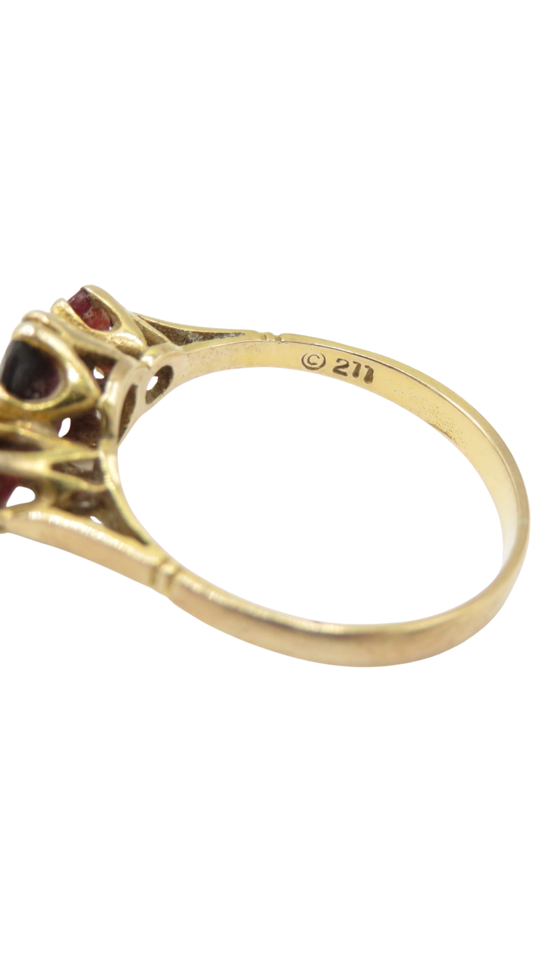 150 Garnet Trilogy Ring