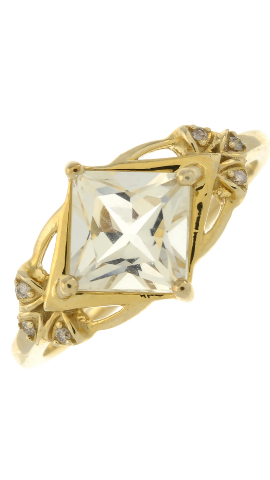 144 Diamond Morganite Ring