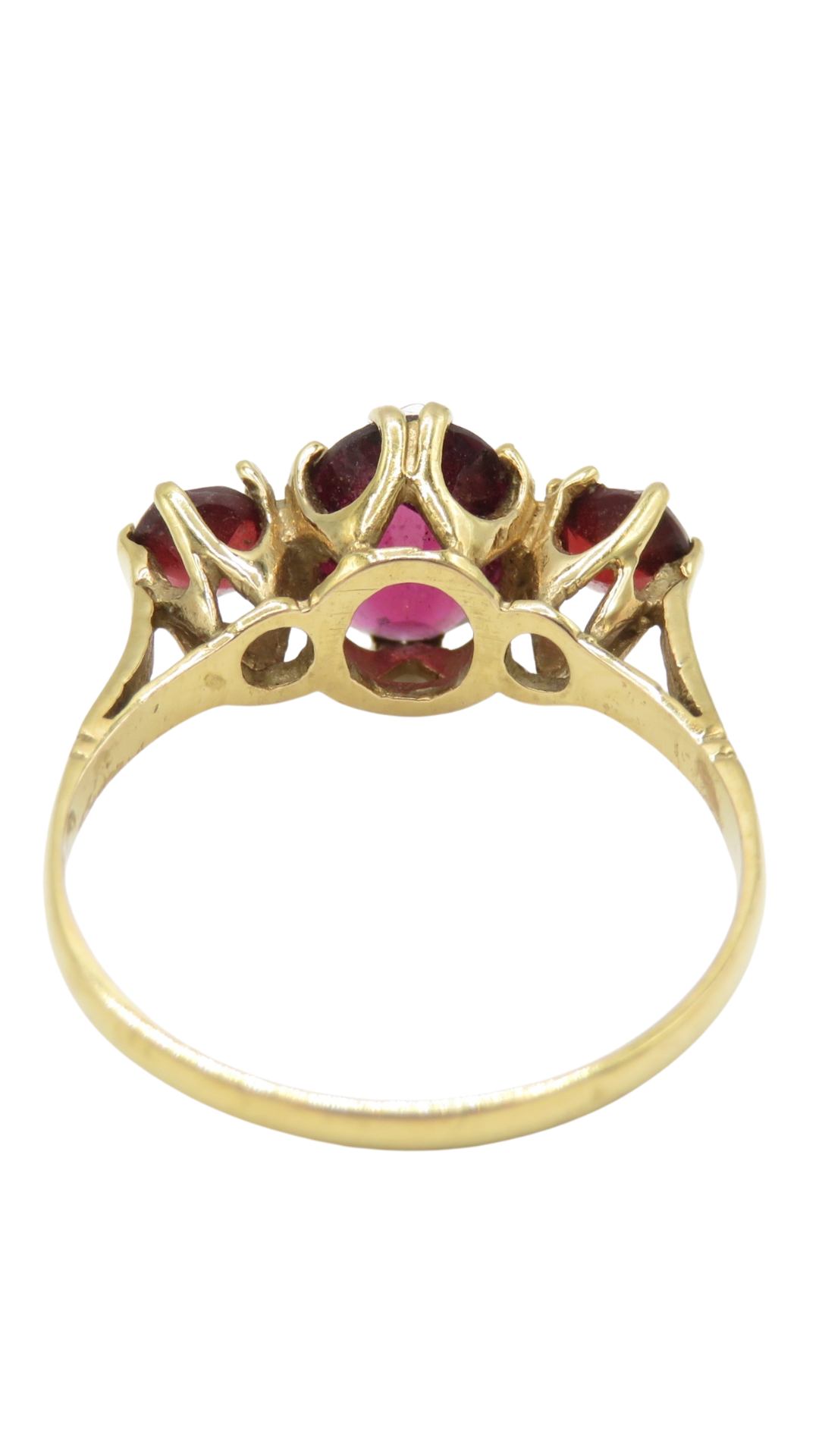 165 Garnet Trilogy Ring