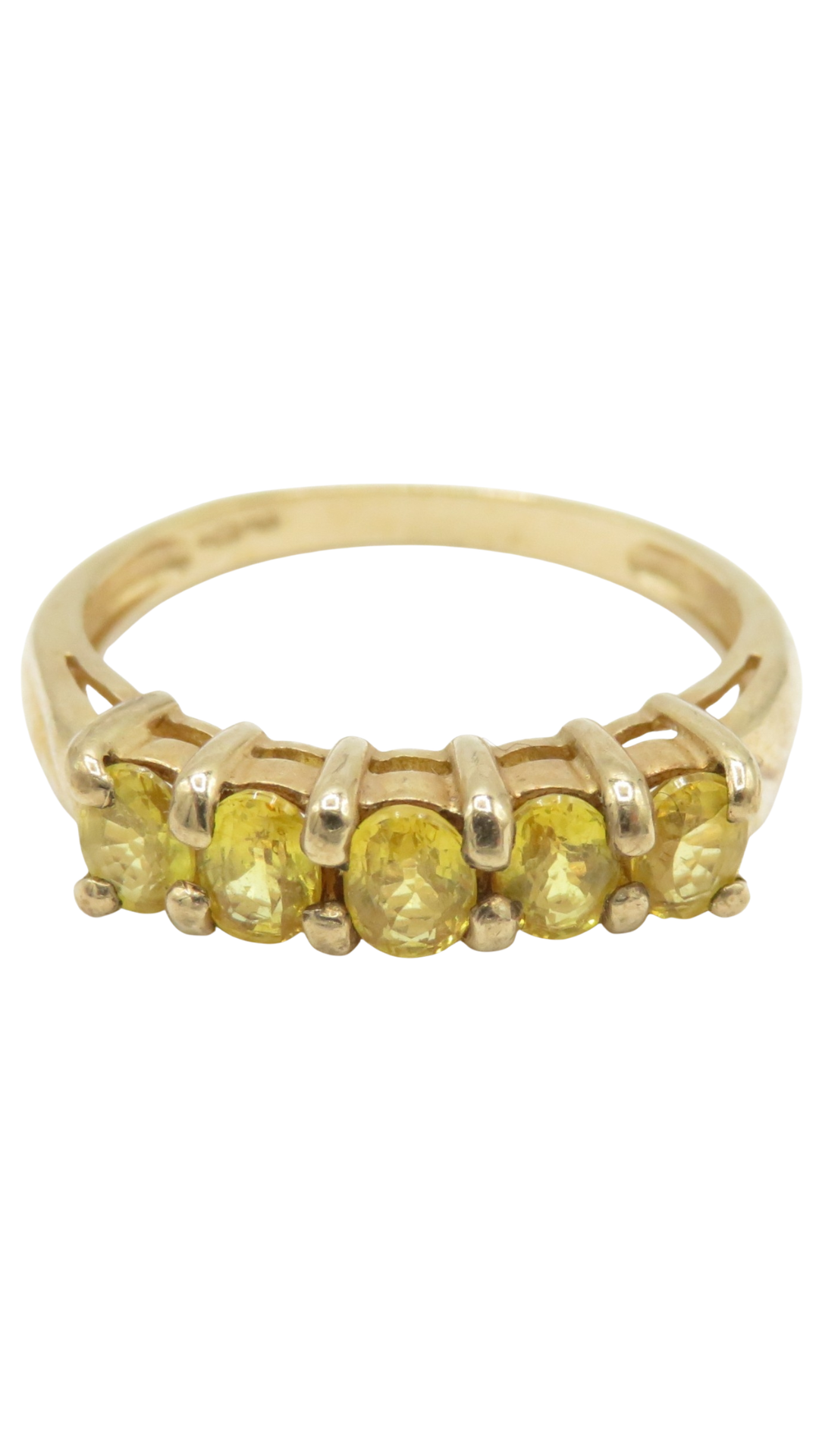 166 Yellow Sapphire 5-Stone Ring