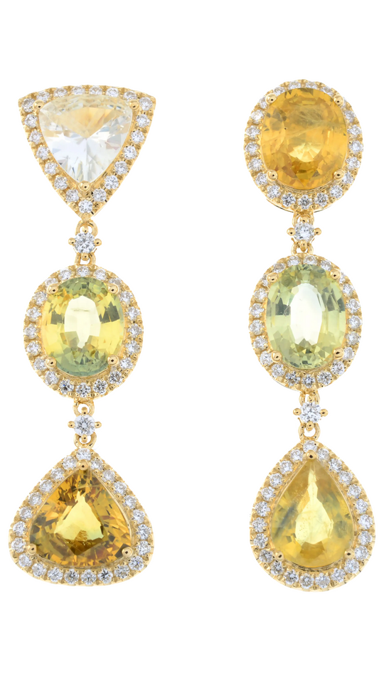 525 Sapphire Diamond Drop Earrings