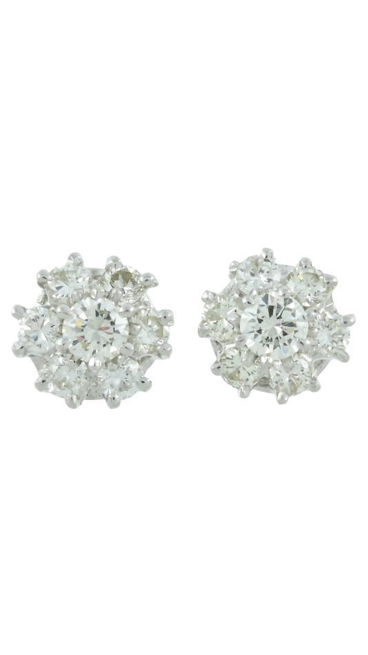 917 Diamond Cluster Earrings