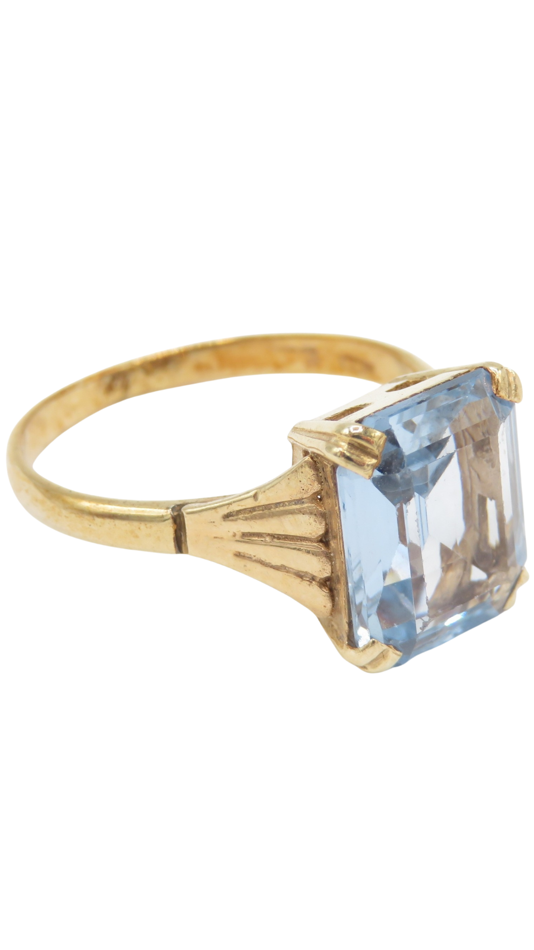 208 Blue Topaz Solitaire Ring