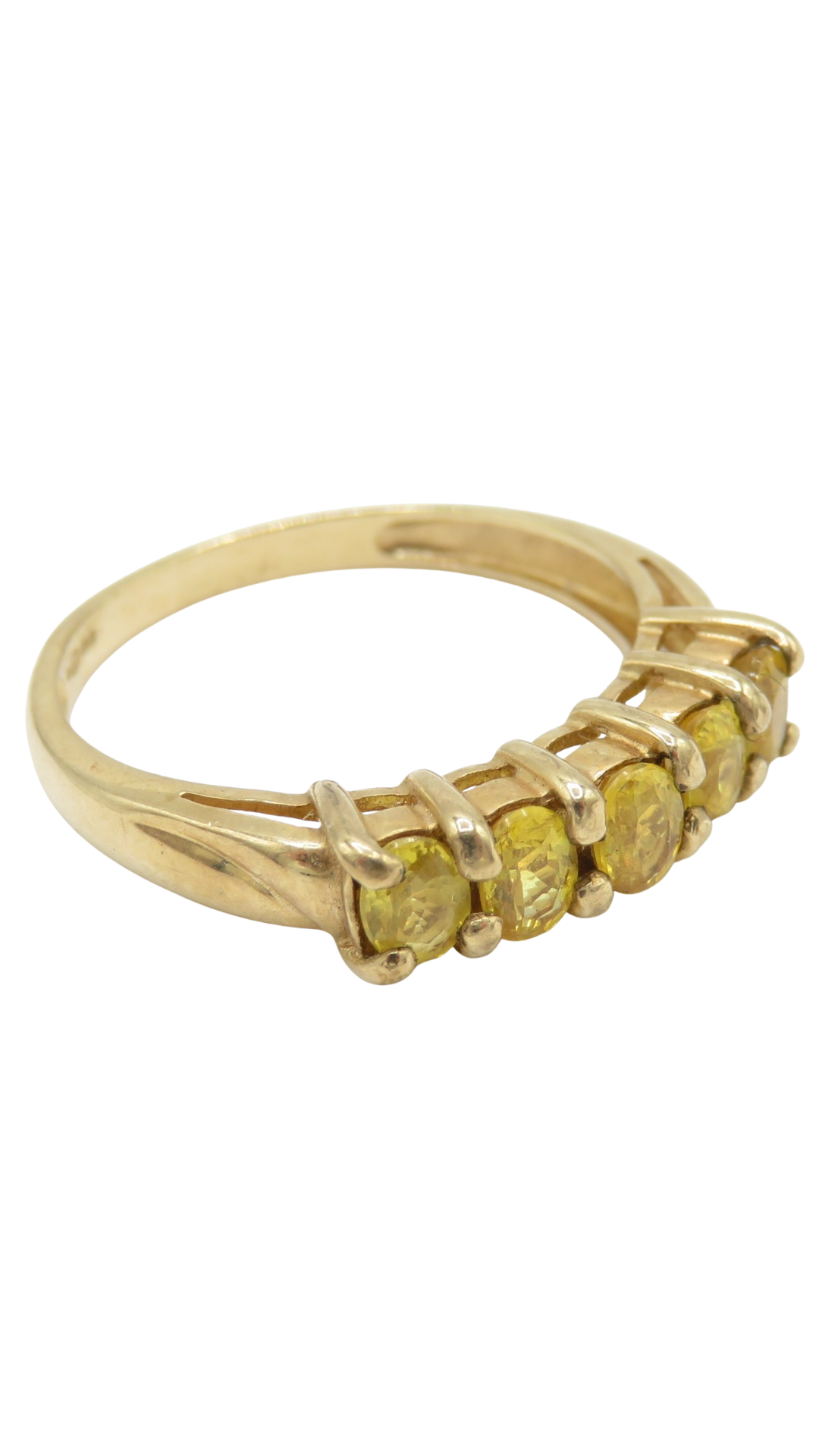 166 Yellow Sapphire 5-Stone Ring