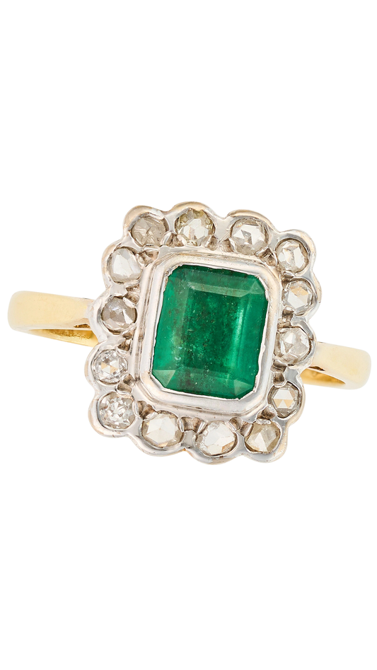 127 Emerald Diamond Ring