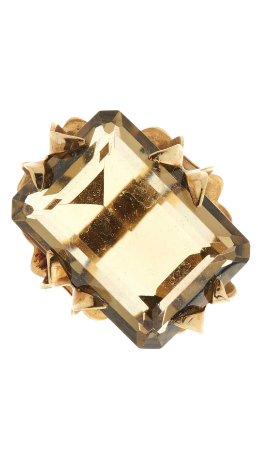 Gld Citrine Ring