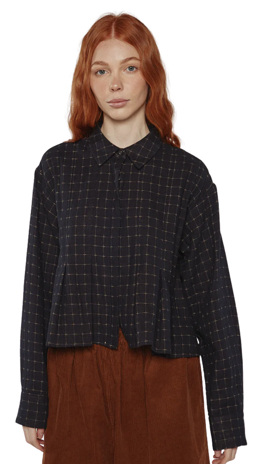 Cotton Pleated Blouse