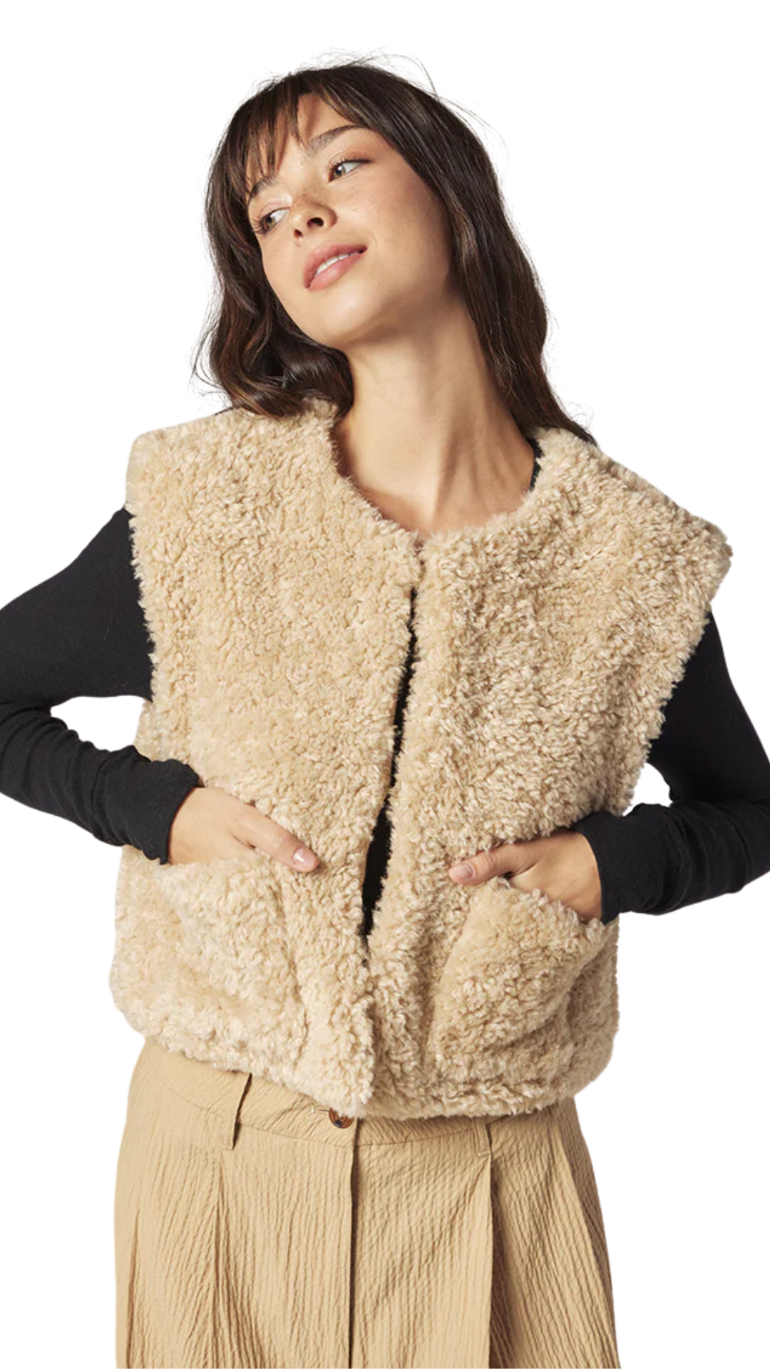 Reversible Fur Short Vest