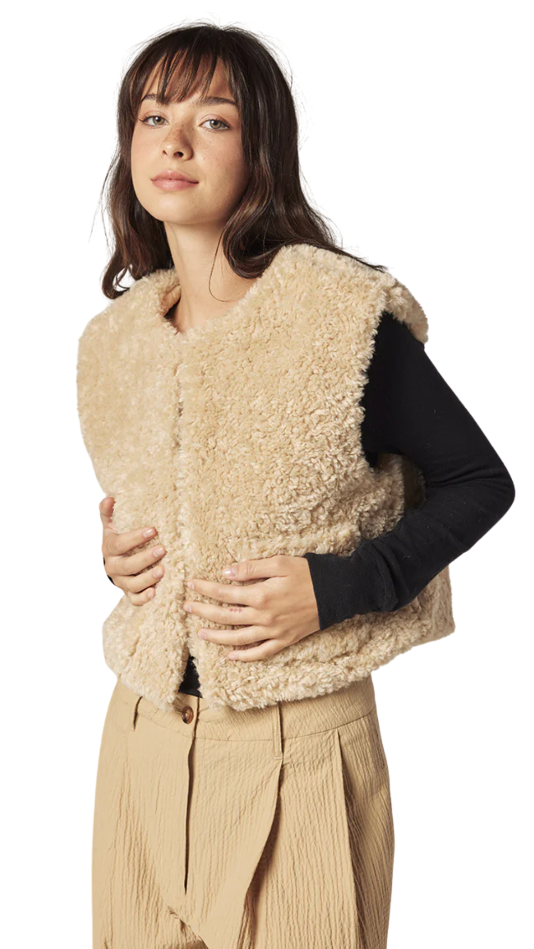Reversible Fur Short Vest