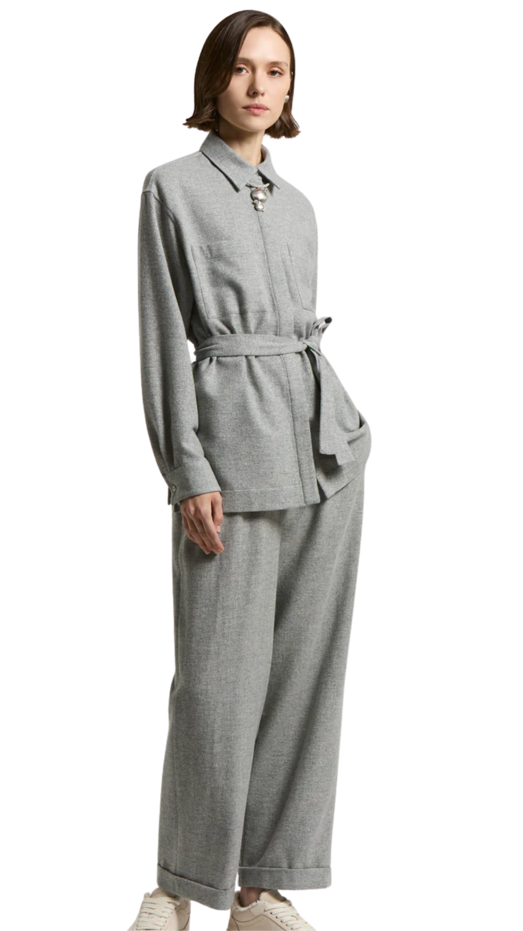 Carded Cashmere Wool Gauze Shirt