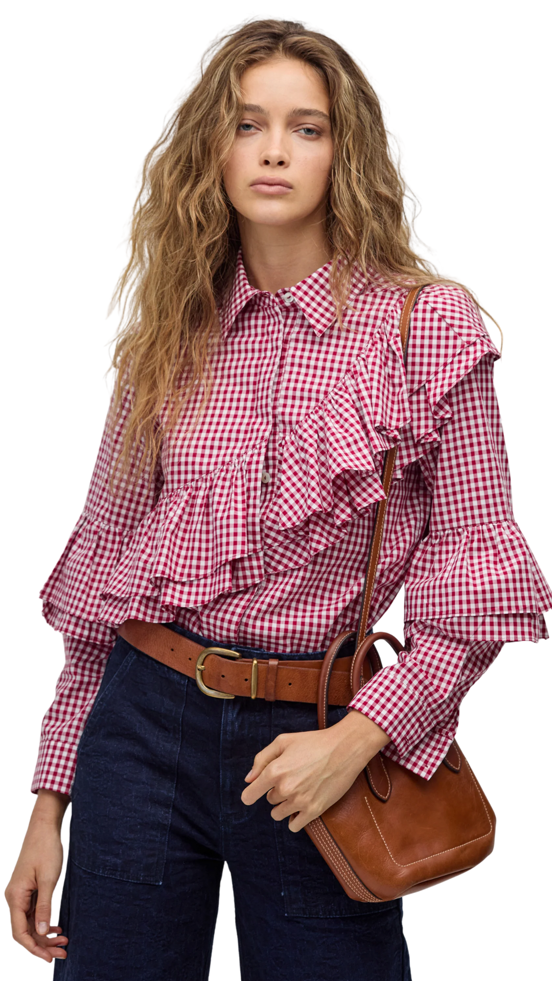 Bordeaux Vichy Checks Mambo Poplin Shirt