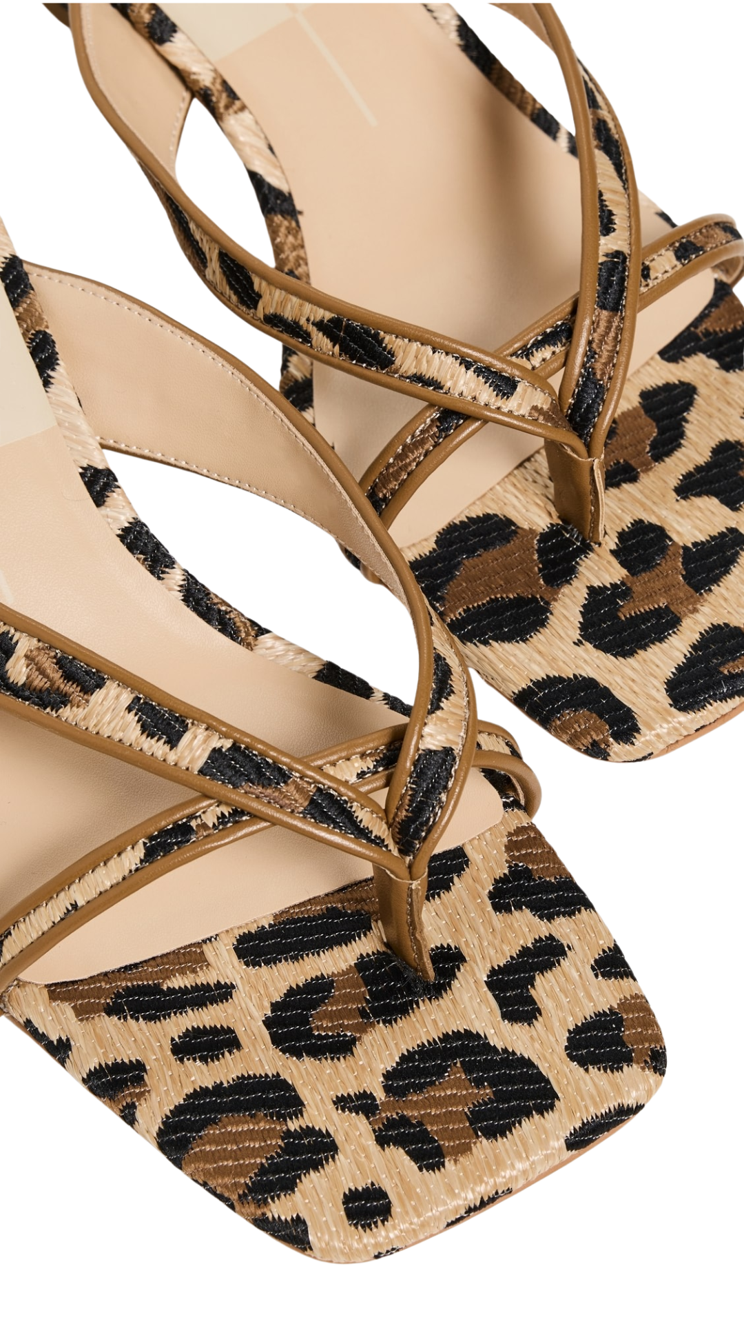 Brevel Leopard Raffia Kitten Heel