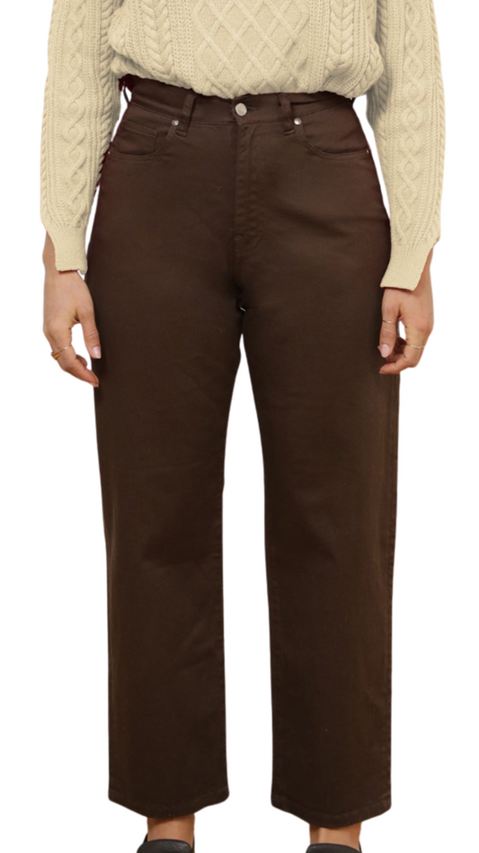 Chestnut Amelia Barrel Trousers