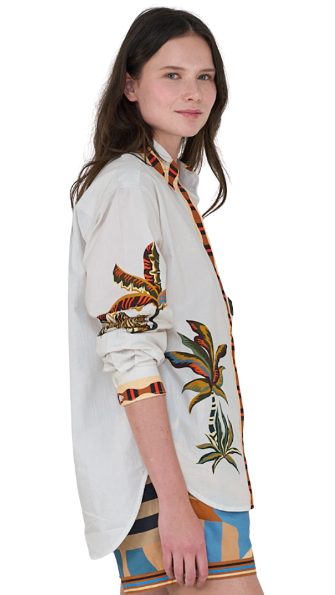 Total White Bali Tiger Shirt