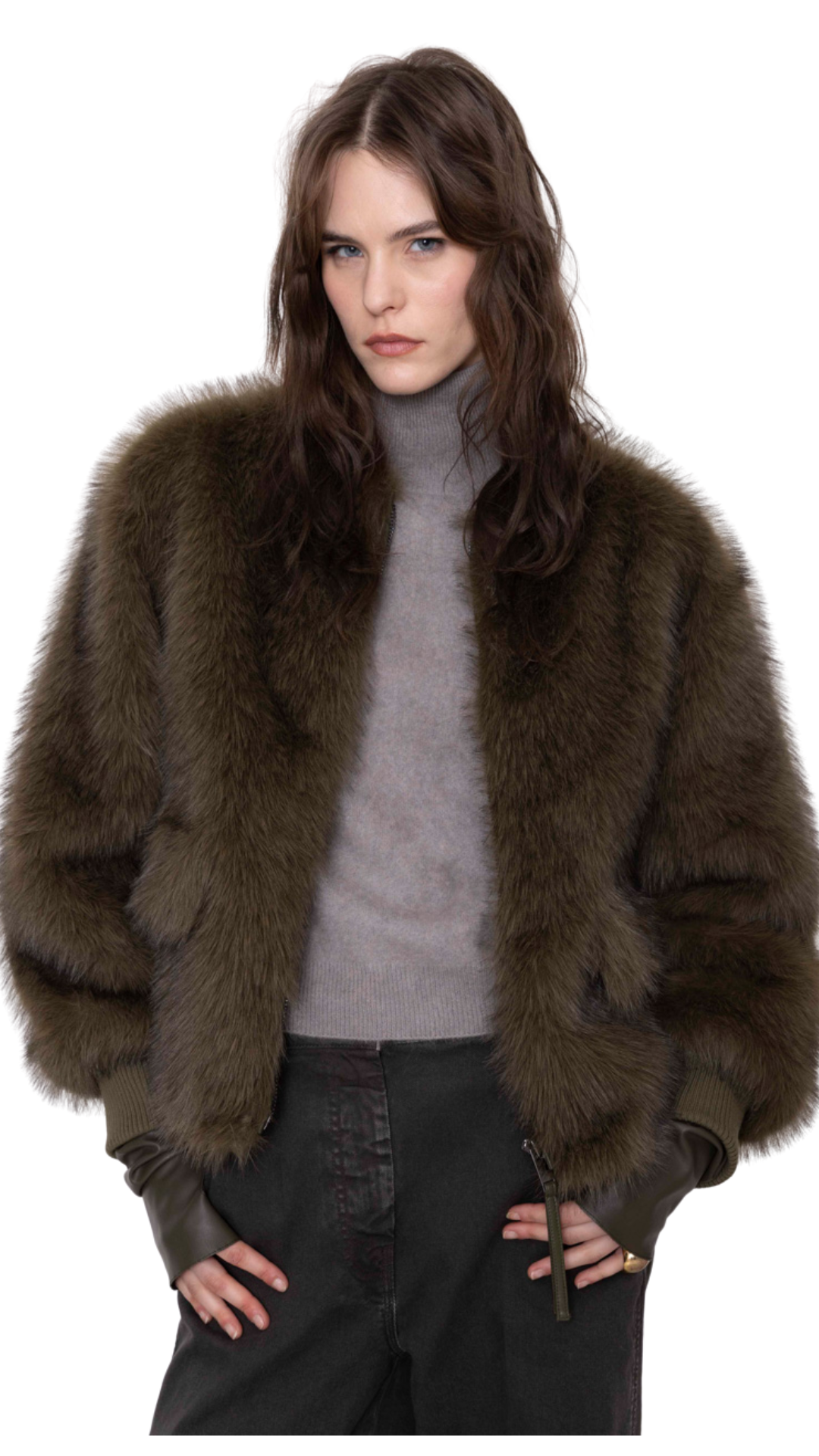 Faux Fur Bomber Jacket