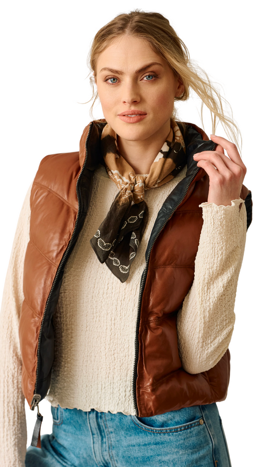 Ellen Reversible Leather Vest