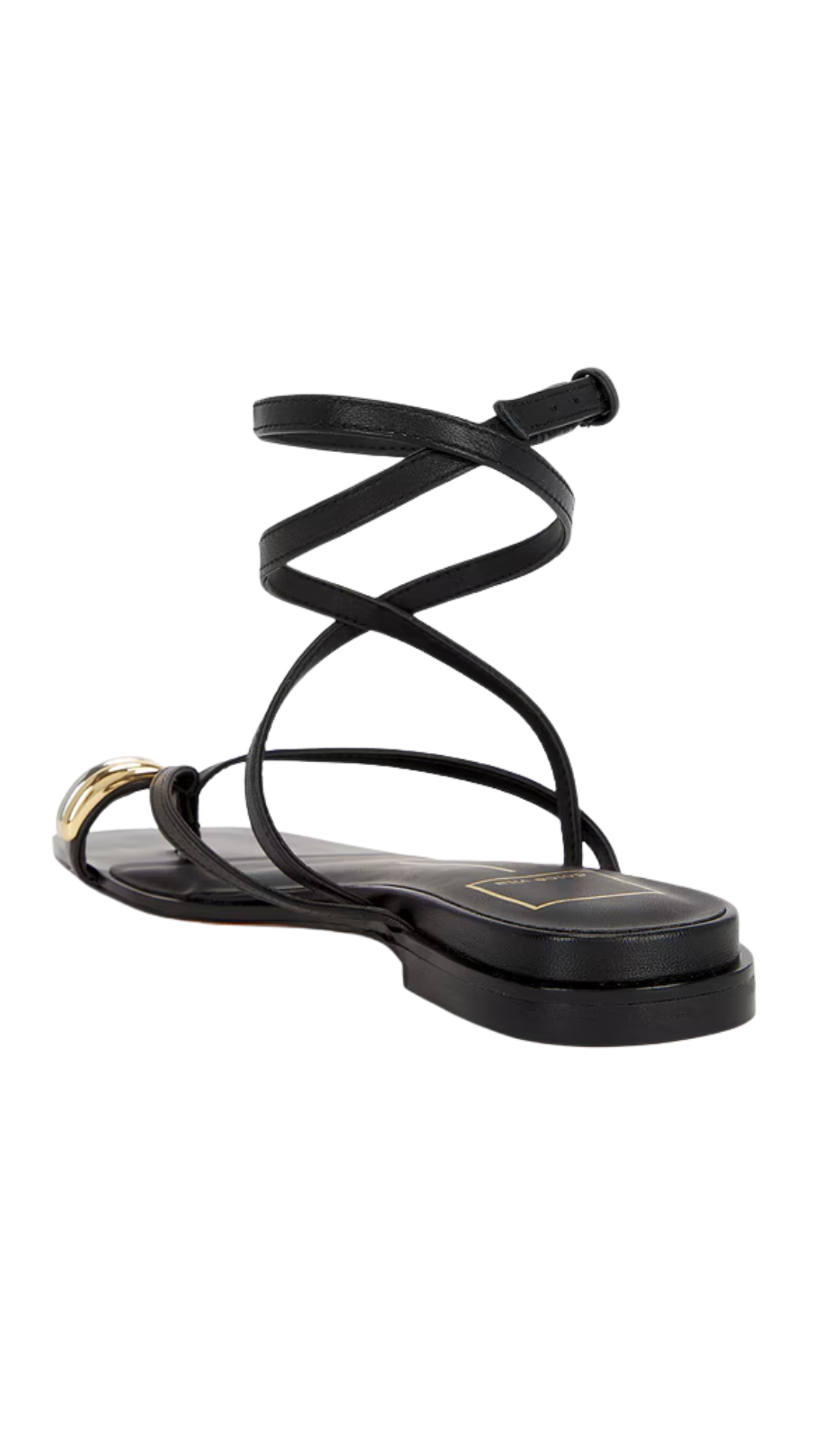 Tyrice Black Leather Sandal