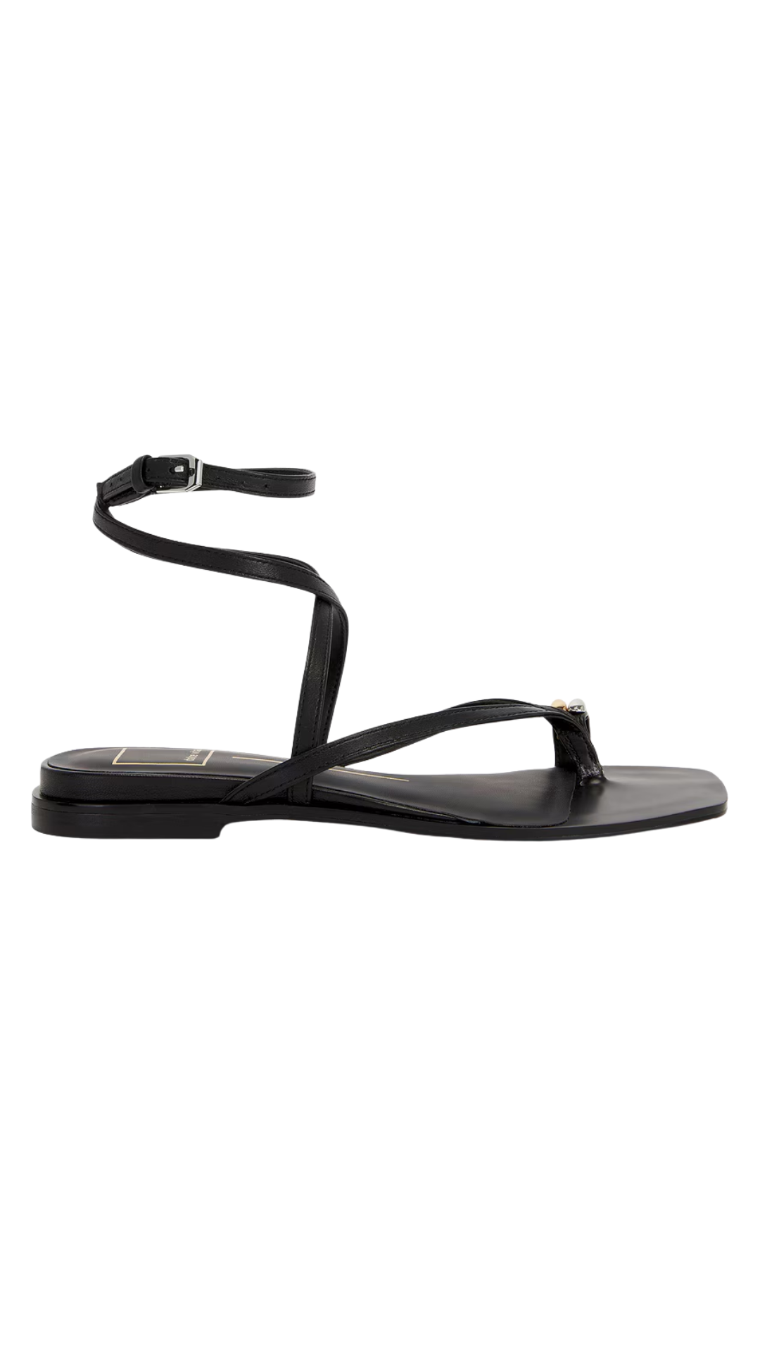 Tyrice Black Leather Sandal