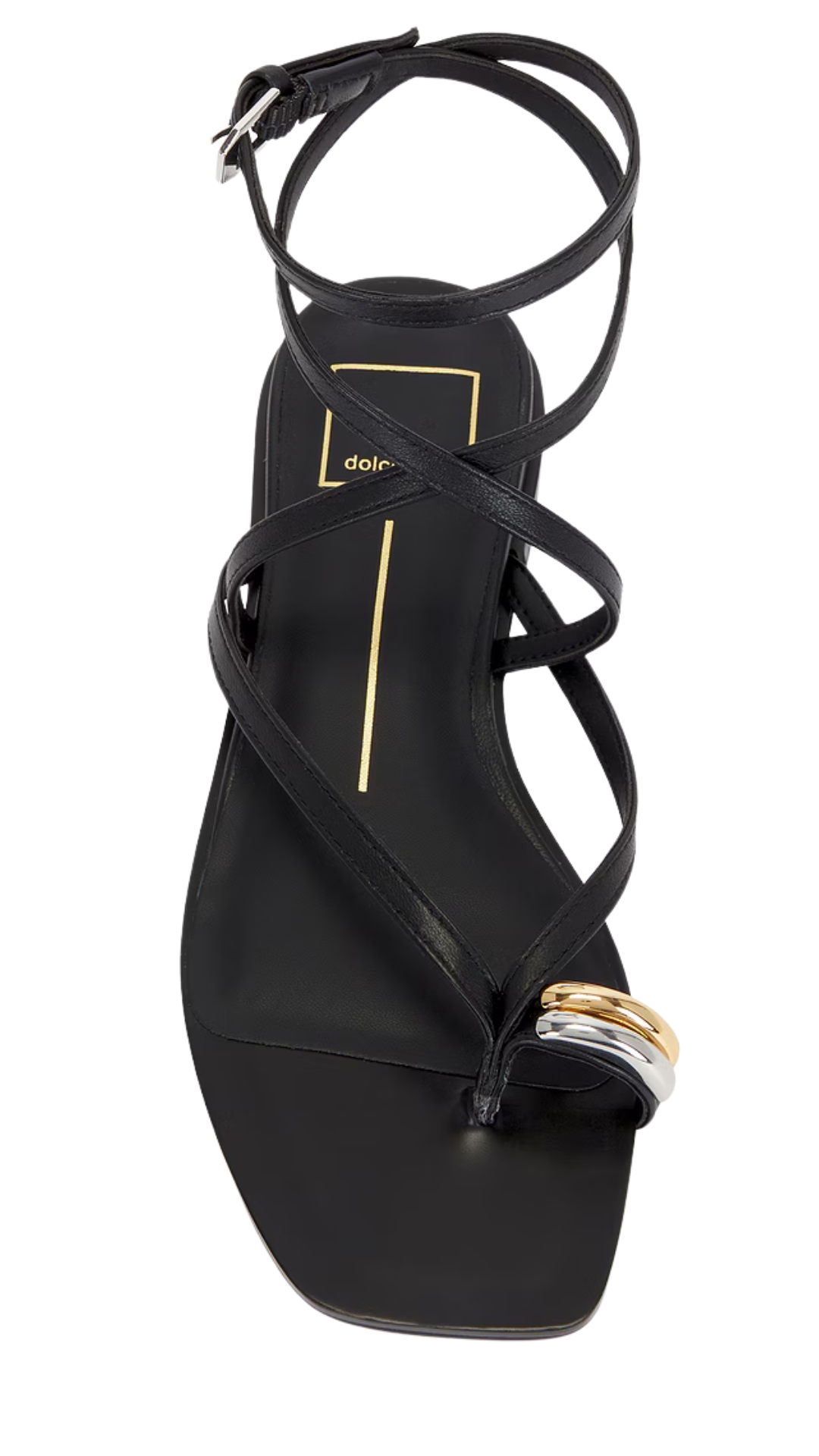 Tyrice Black Leather Sandal