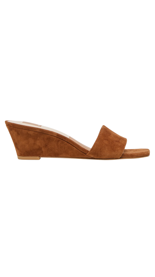 Qaily Brown Nubuck Wedge