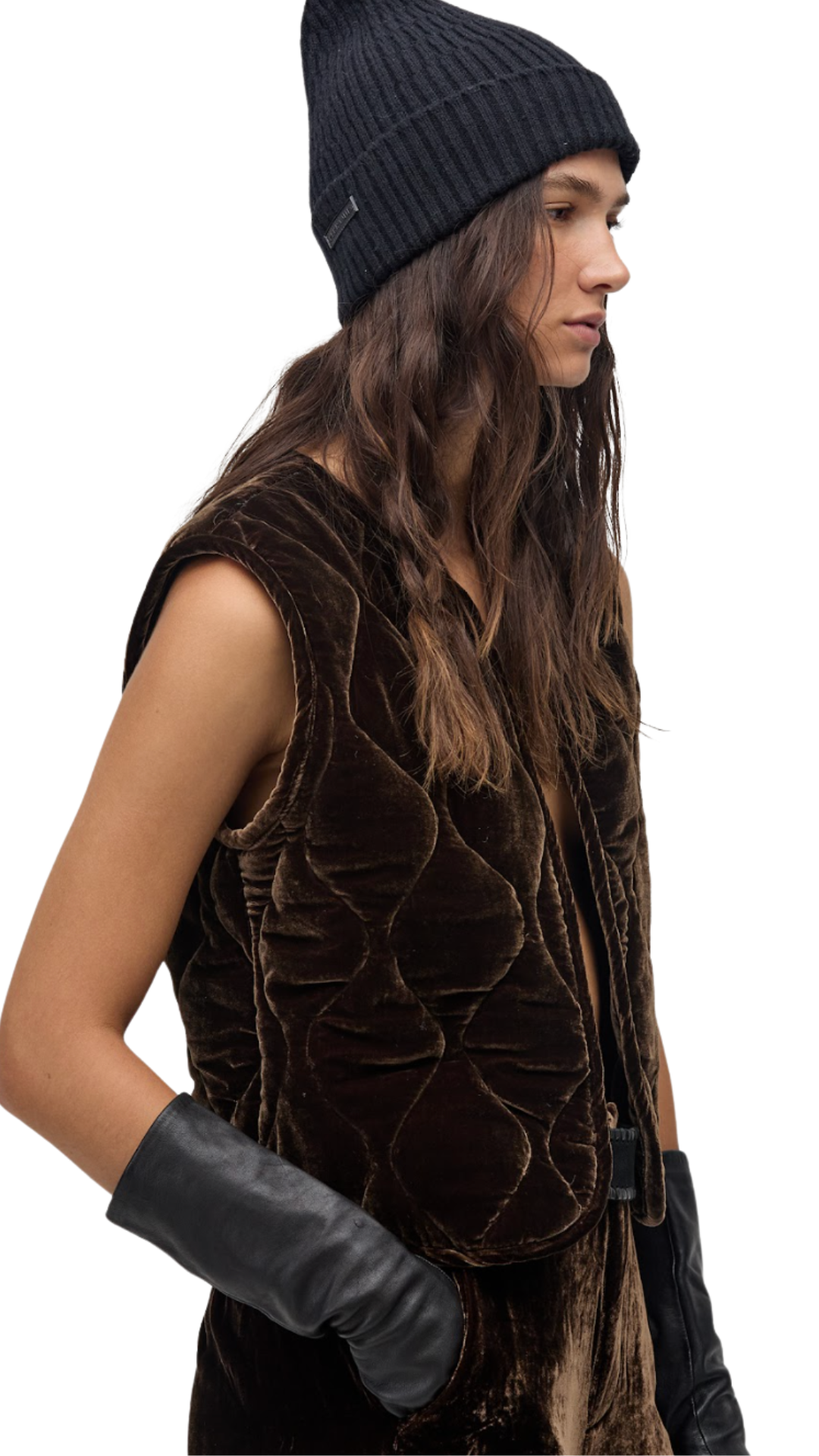 Chocolate Waves Quilted Vest