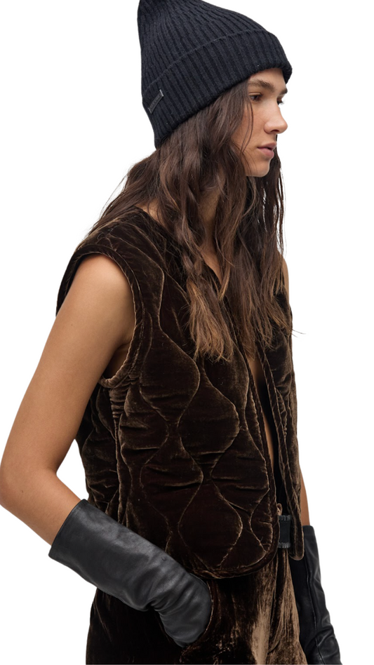Chocolate Waves Quilted Vest