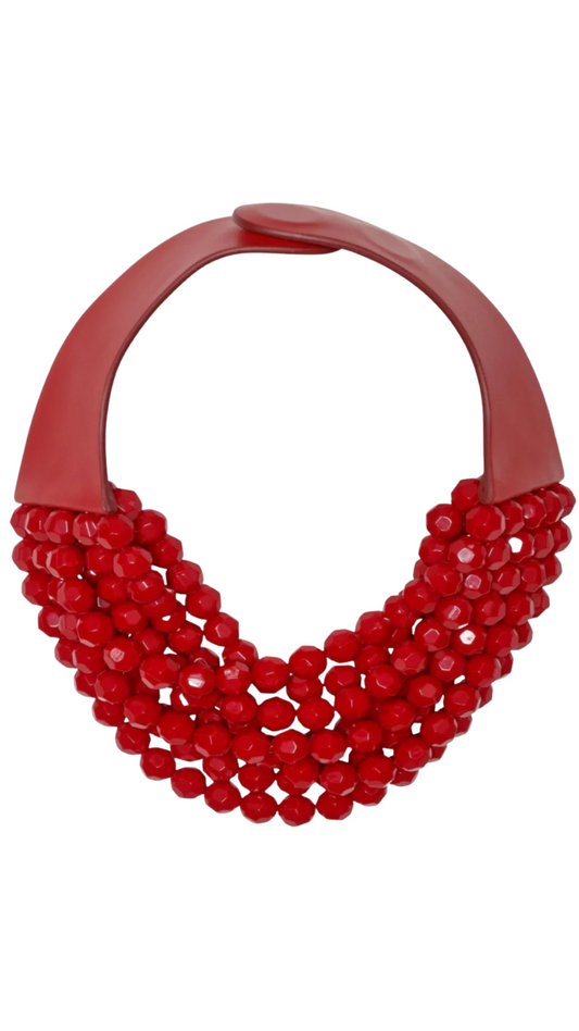 Bella Lipstick Red Necklace