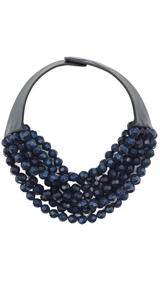 Bella 2 Tone Winter Navy Necklace