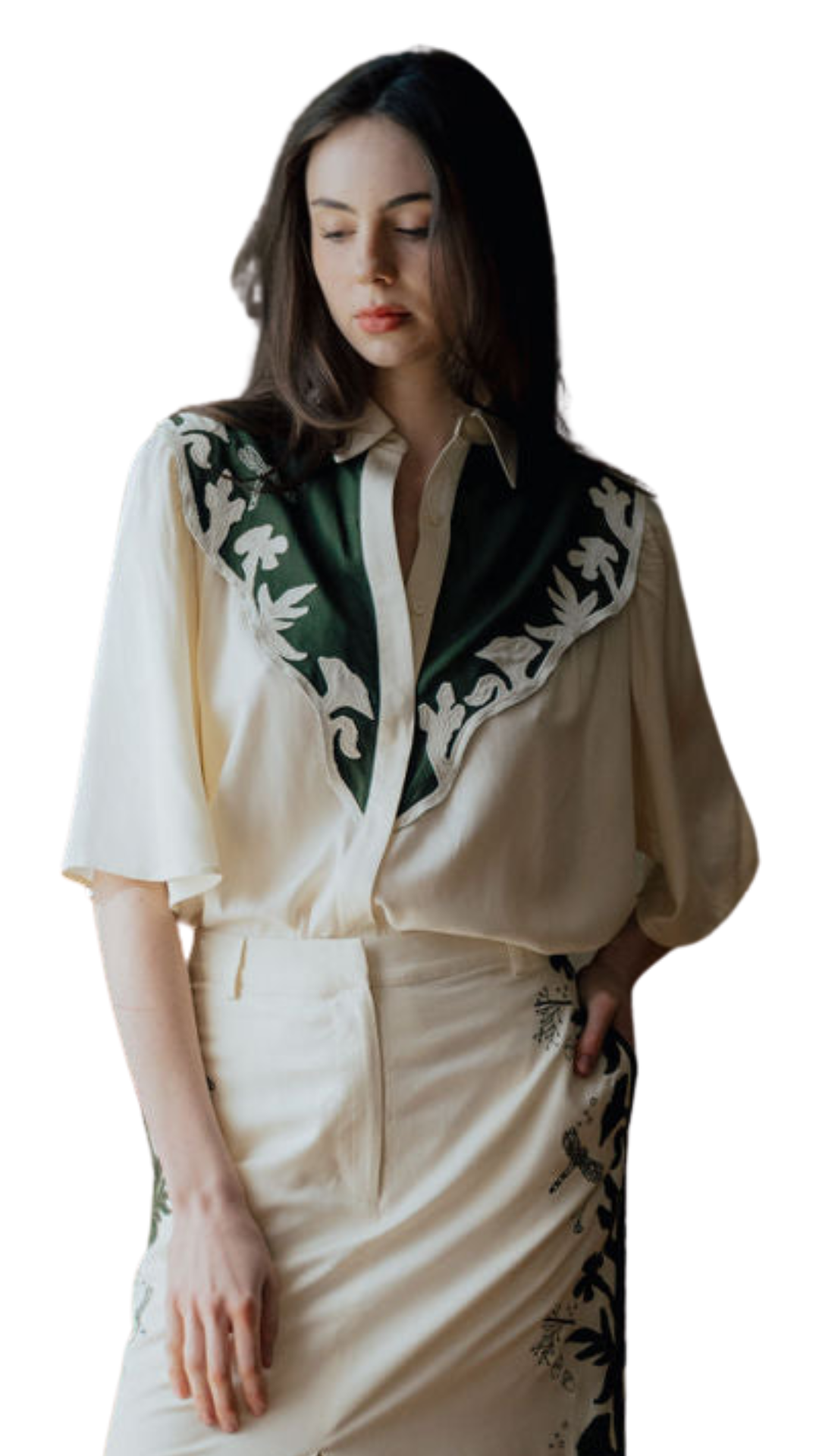 August Embroidery Button Down Shirt