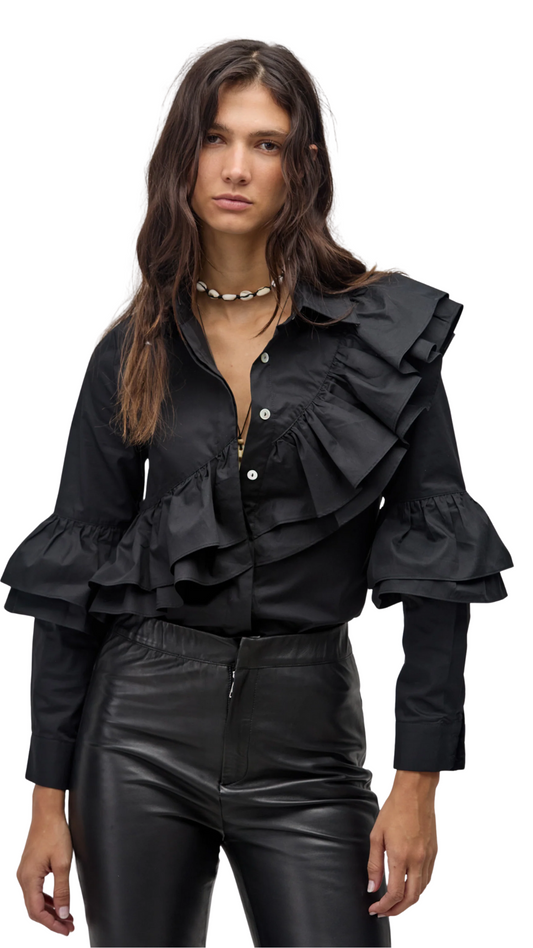 Black Mambo Poplin Shirt