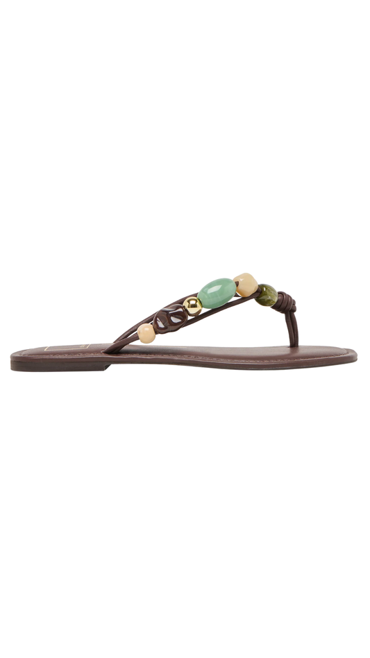Cely Dark Brown Leather Sandal