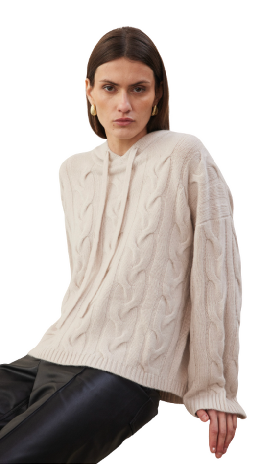 Marigold Cable Knit Hoodie