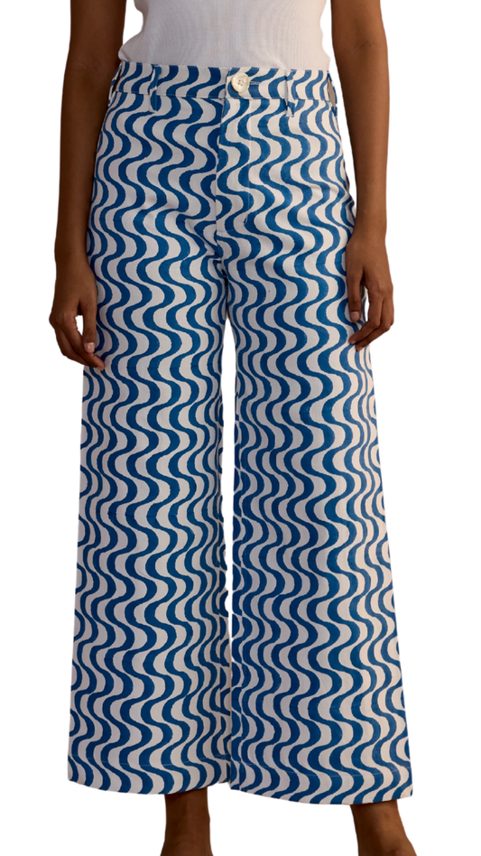 Wavy Print Disco Pants