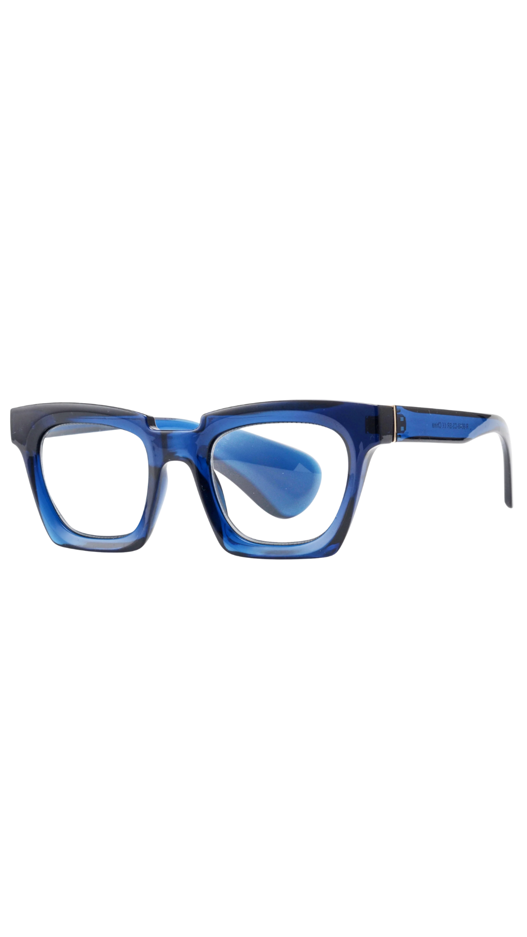 Drew Transparent Navy Blue Readers
