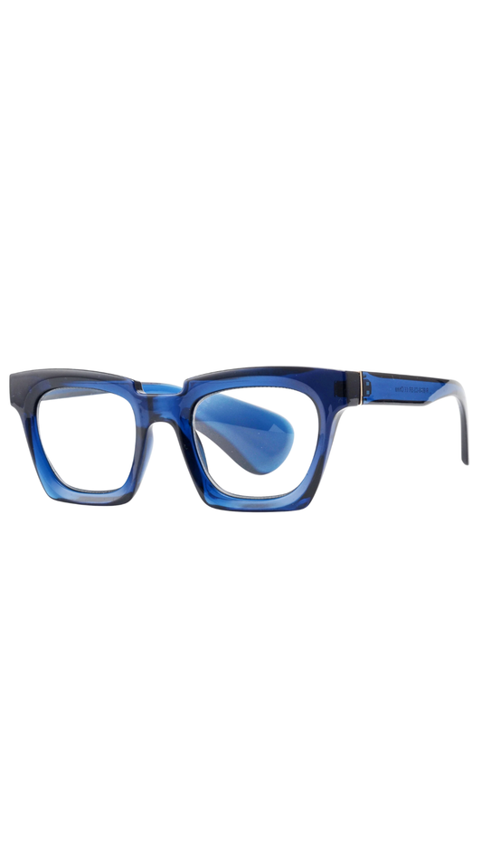 Drew Transparent Navy Blue Readers