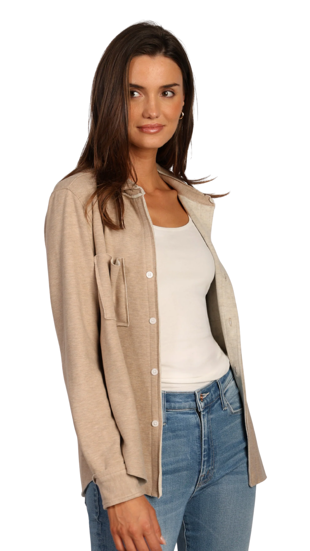 Cozy Raw Edge Boyfriend Shirt