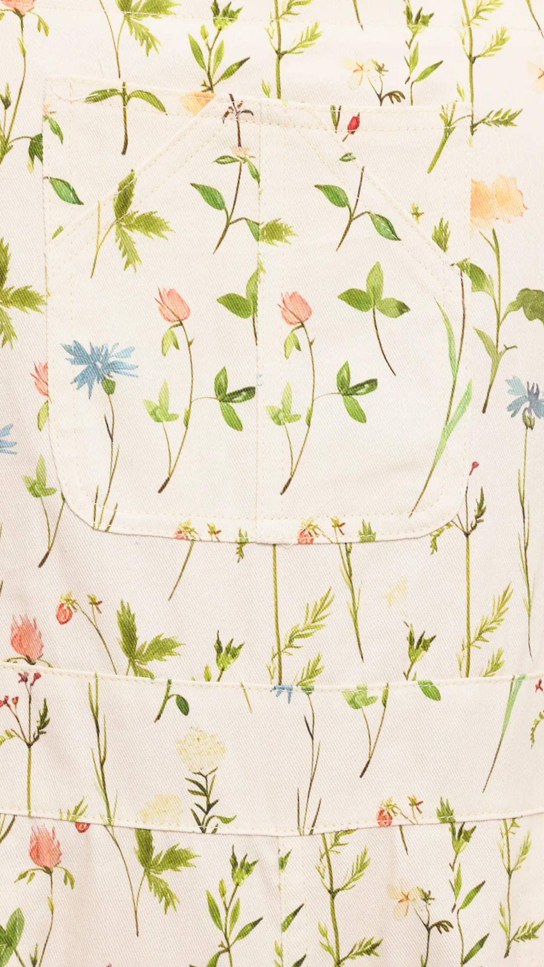 Spring Wildflower Print Overalls