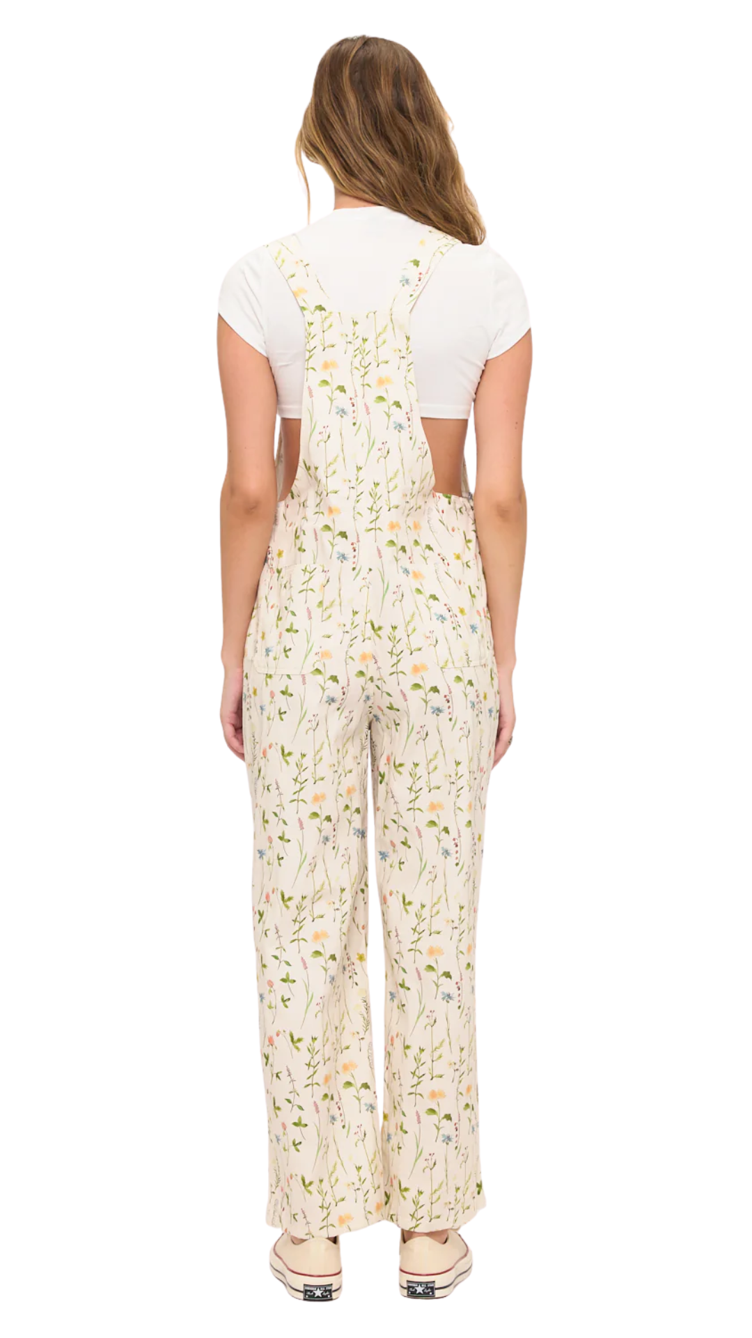 Spring Wildflower Print Overalls