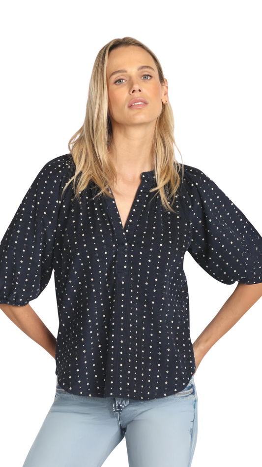Navy Hazel Top