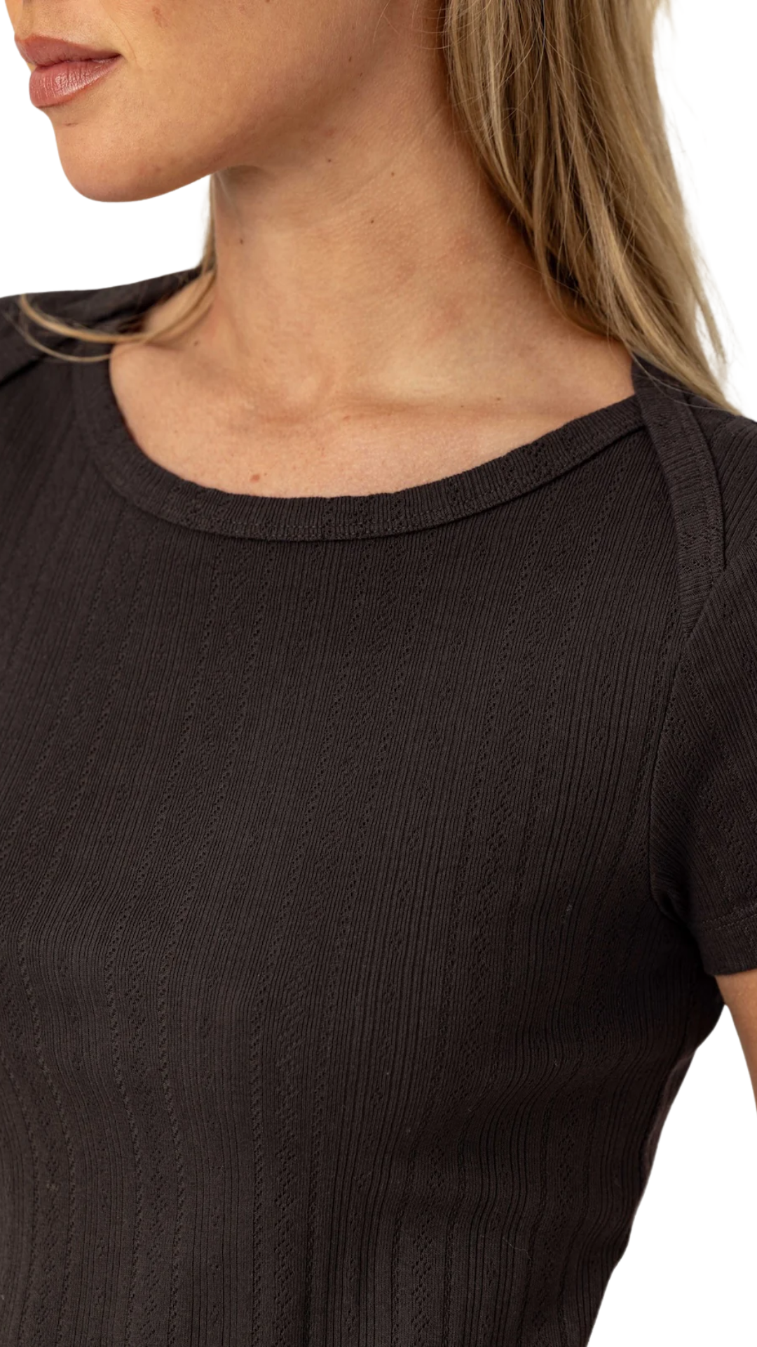 Pointelle Baby Brother Tee