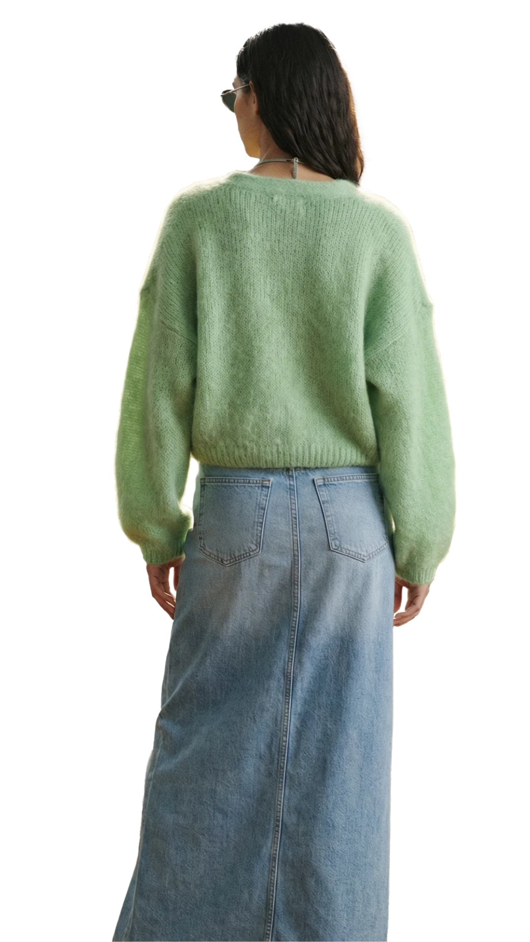 Green Tea Cornelia Cropped Cardigan
