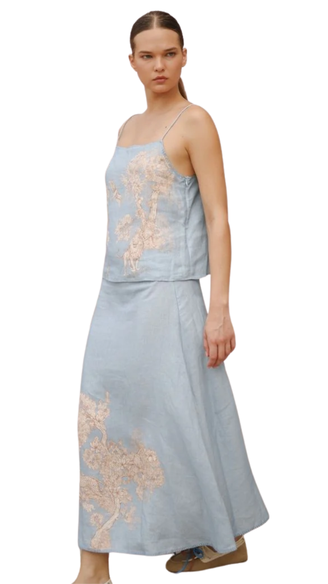 Light Blue Africa Top