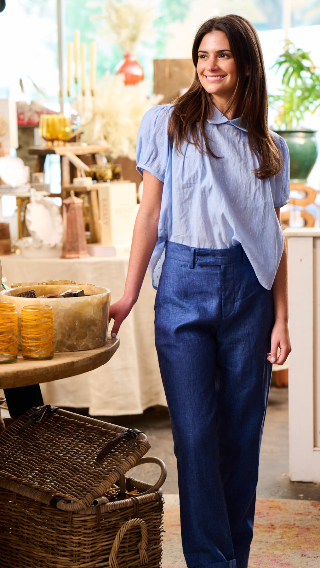 Denim Linen Libby Pant