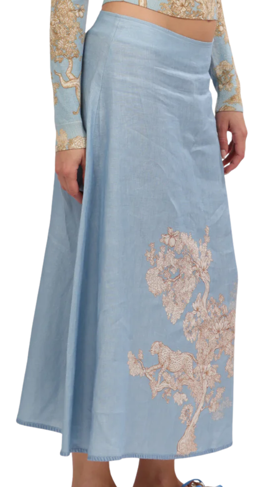 Light Blue Africa Skirt