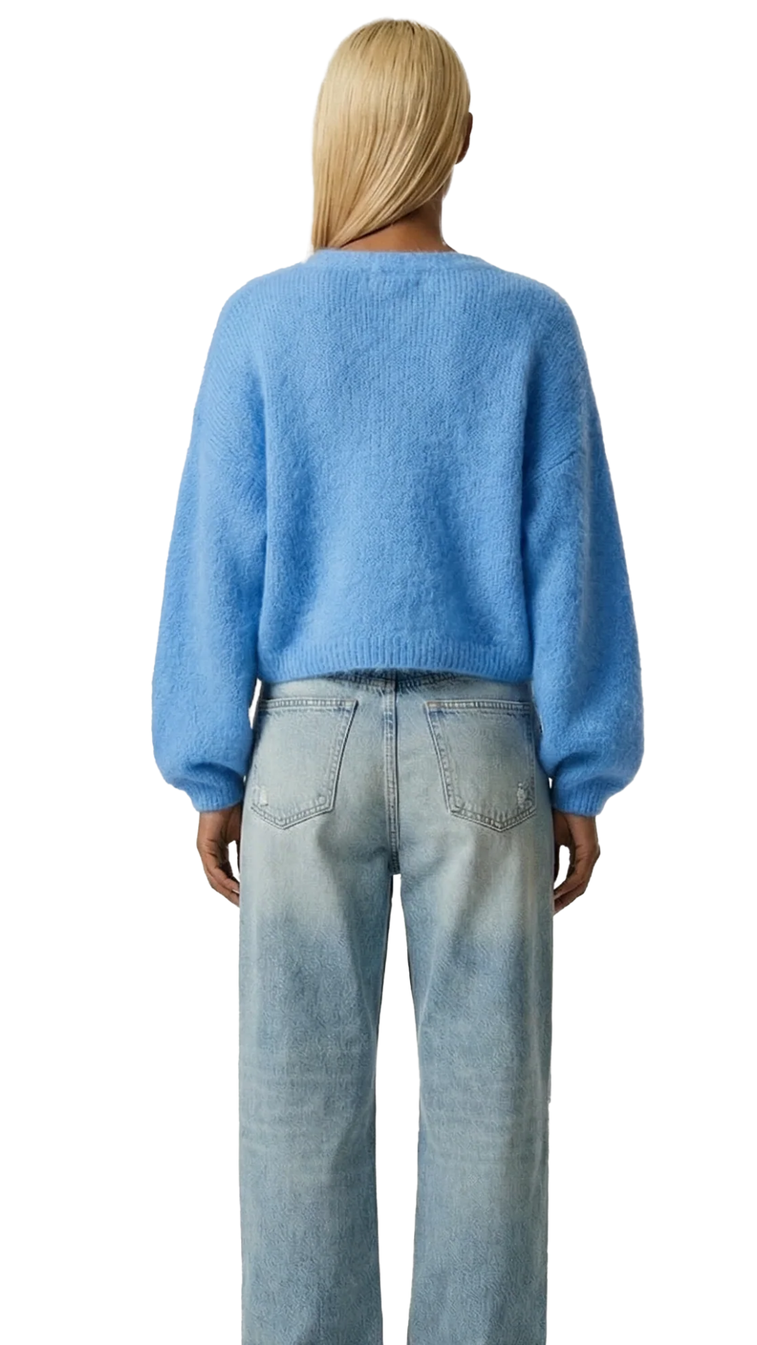 Sky Blue Cornelia Cropped Cardigan