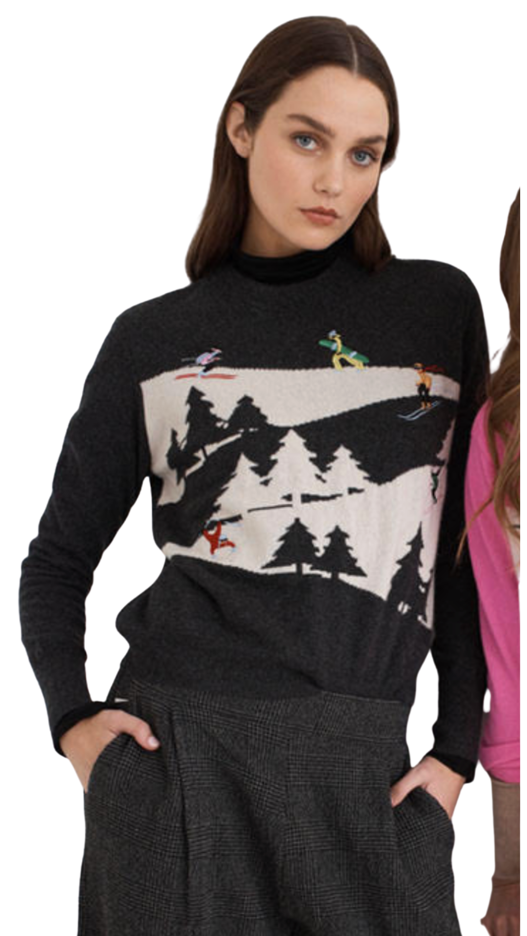 Skier Snowscape Sweater