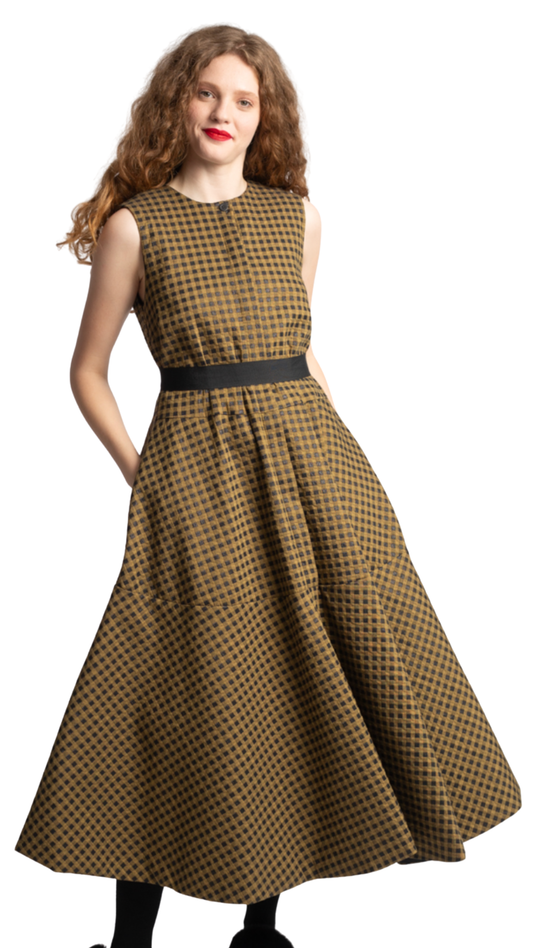 Checker Gold Dress