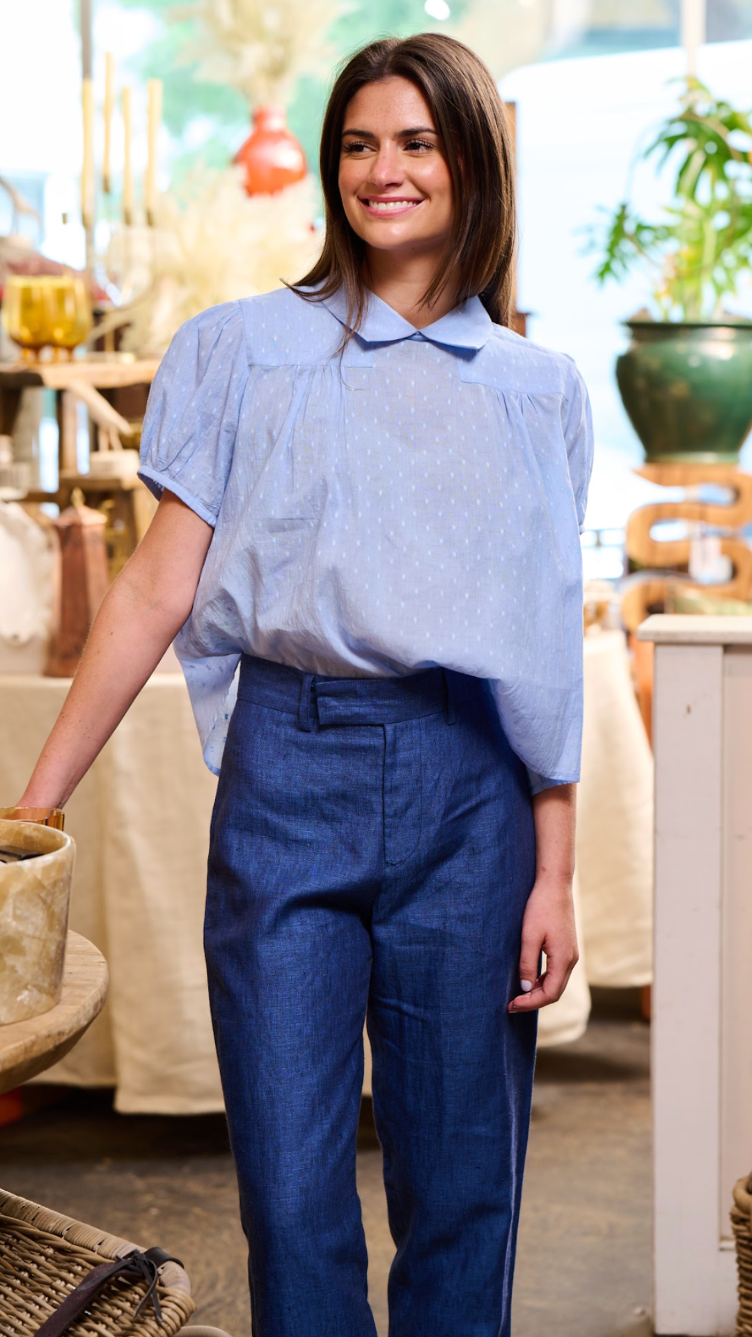 Denim Linen Libby Pant